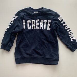 H&M Navy Kids Sweatshirt with White Lettering